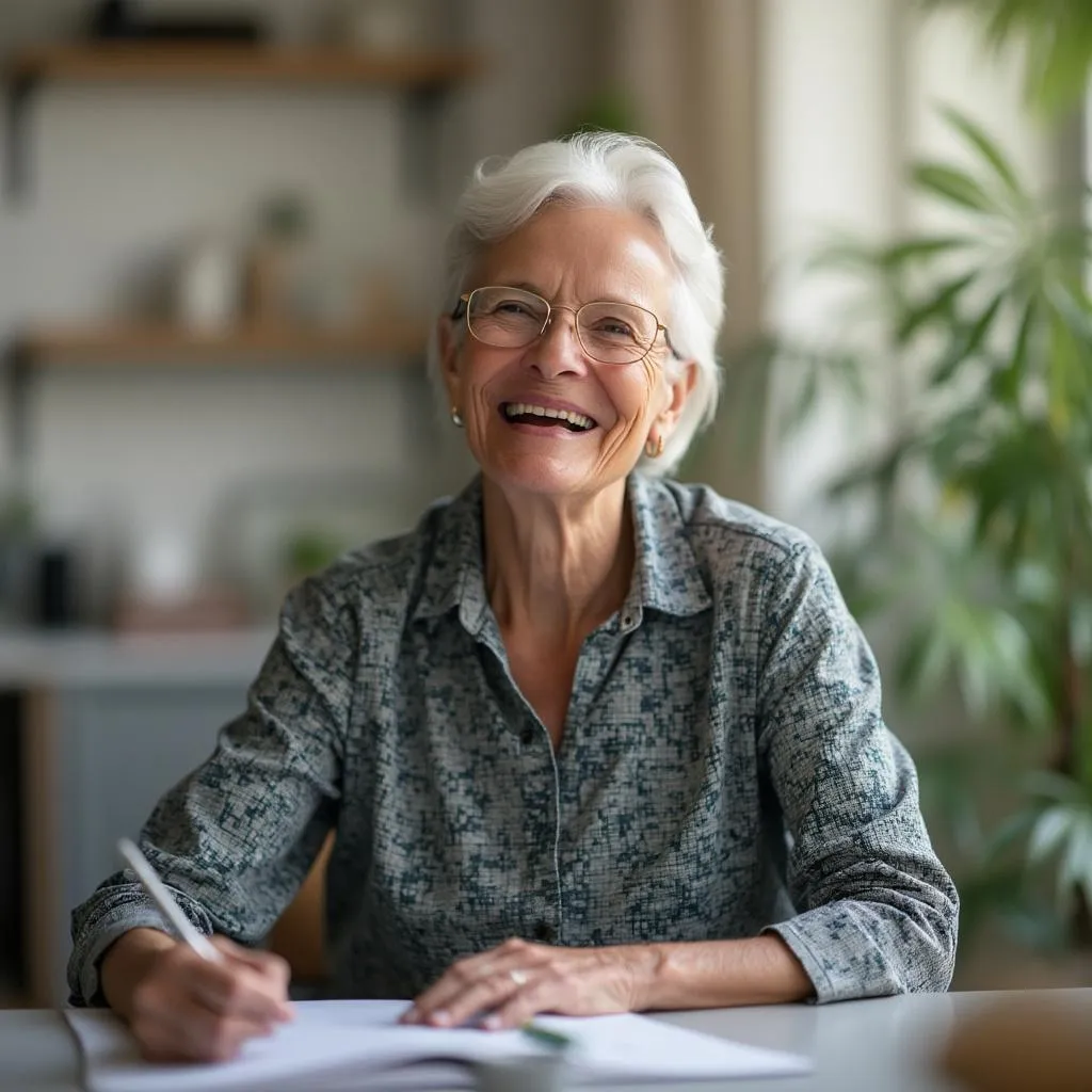 Senior woman enjoying retirement